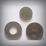 1943 1 Pice Hole Coin 1951 1 pice horce Coin & 1964 1 Naya Paisa - 3 Coins
