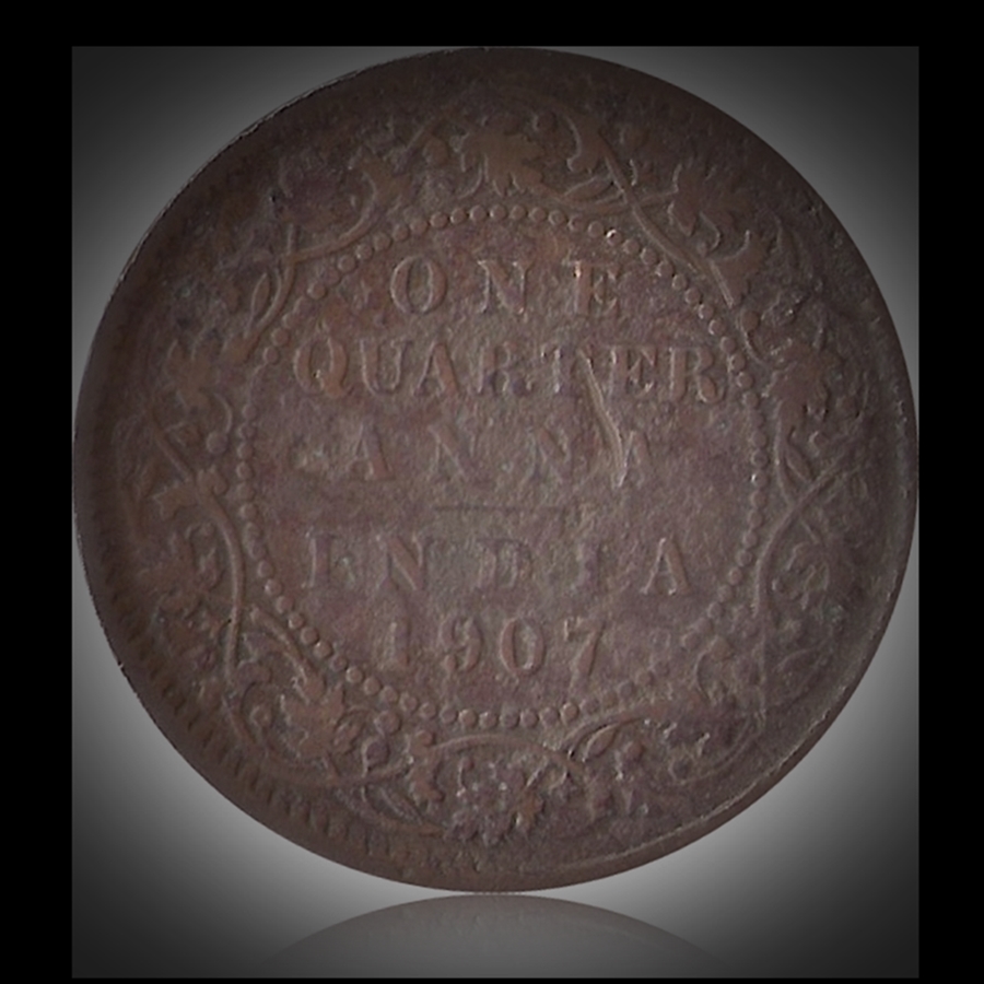 1907 1/4 Quarter Anna British India King Edward VII Calcutta Mint - Best Buy