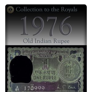 A-35  1976  1 Rupee Note I Inset M. G. Kaul Ending Fancy Number "999"