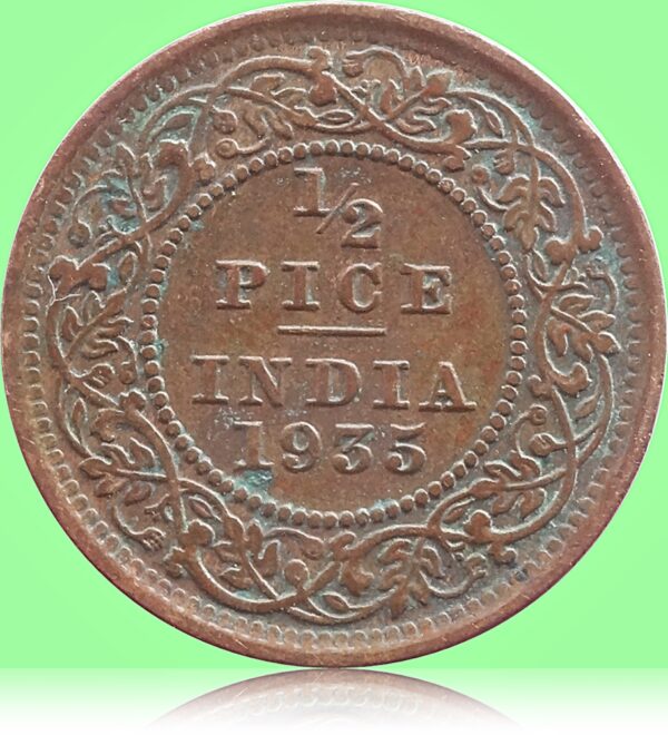 1935 1/2 Half Pice British India King George V