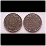 1939 1 PIE 1/12 Anna British India King George VI - 2 Coins
