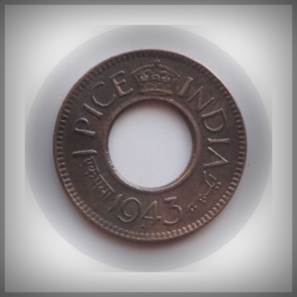 1943 1 pice George VI Bombay Mint - 1 coin