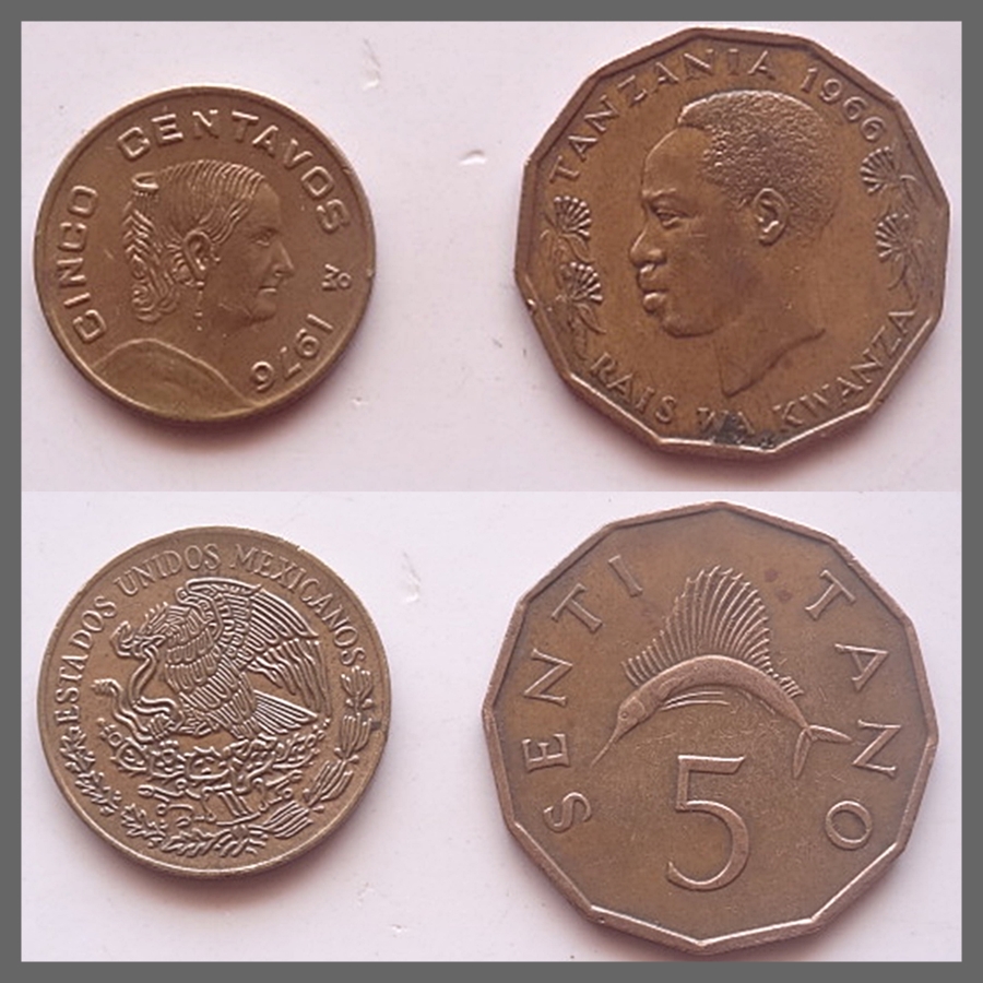 1966 1967 5 SENTI TANO & CENTAVOS Best Buy 2 coins
