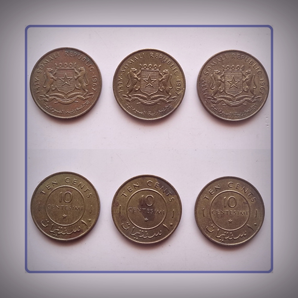 1967 10 cents 3 coins - Somali Republic - Best Buy