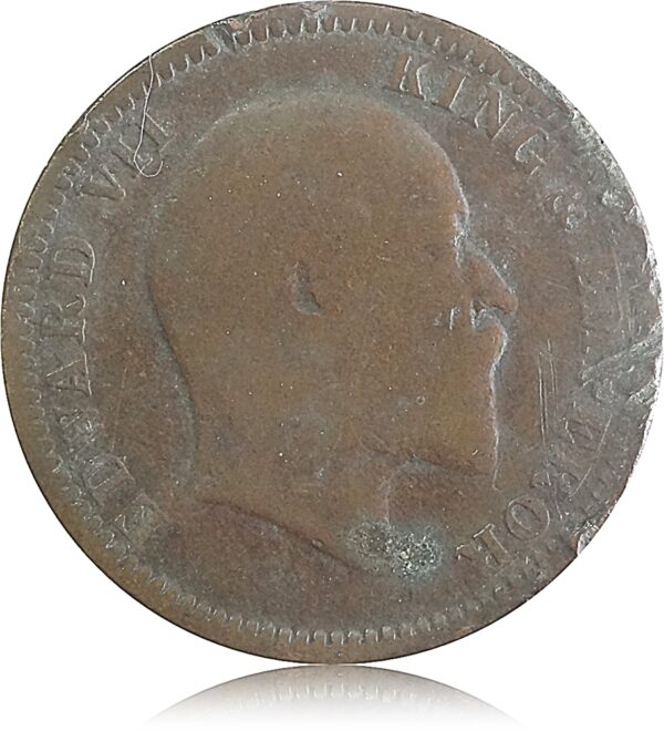 1910  1/4 Quarter Anna British India King Edward VII 