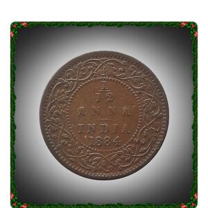 1884 1/12 Twelve Anna  Queen Victoria Empress - Bombay Mint
