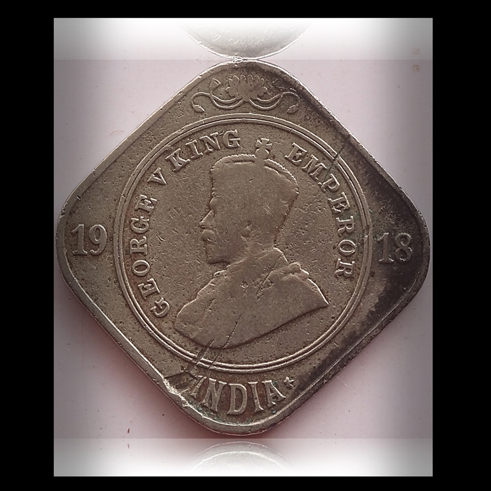 1918 2 Annas British India King George V copper Nickel – Calcutta Mint – Worth Collecting