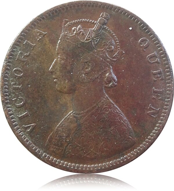 1862  1/2  Half Anna British India Queen Victoria