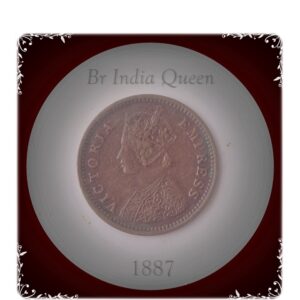 1887  1/12 Twelve Anna Coin British India Queen Victoria  Empress