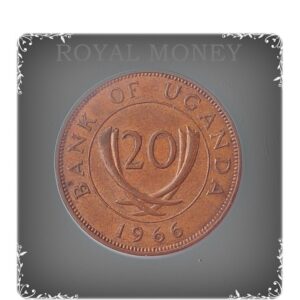 1966  20 CENTS AFRICA - UGANDA COIN