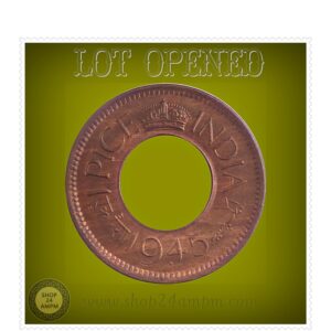 1945 1 Pice UNC Hole Coin British India King George VI 