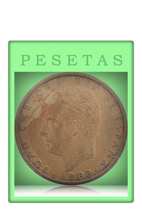100 Pesetas - Juan Carlos I Big Head variant Aluminium-bronze Coin of Spain
