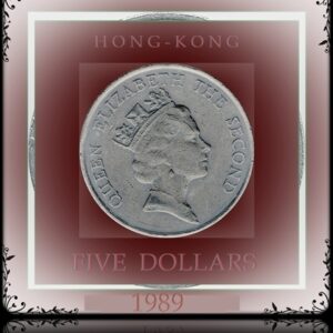 1989 5 Five Dollars - Hong Kong Coin