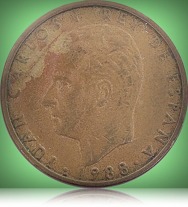 100 Pesetas - Juan Carlos I Big Head variant Aluminium-bronze Coin of Spain