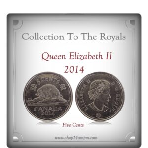 2014 5 Cents Queen Elizabeth II Canadian Nickel Coin Class