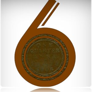1906 1/4 Quarter Anna Edward VII Calcutta Mint Bronze Coin