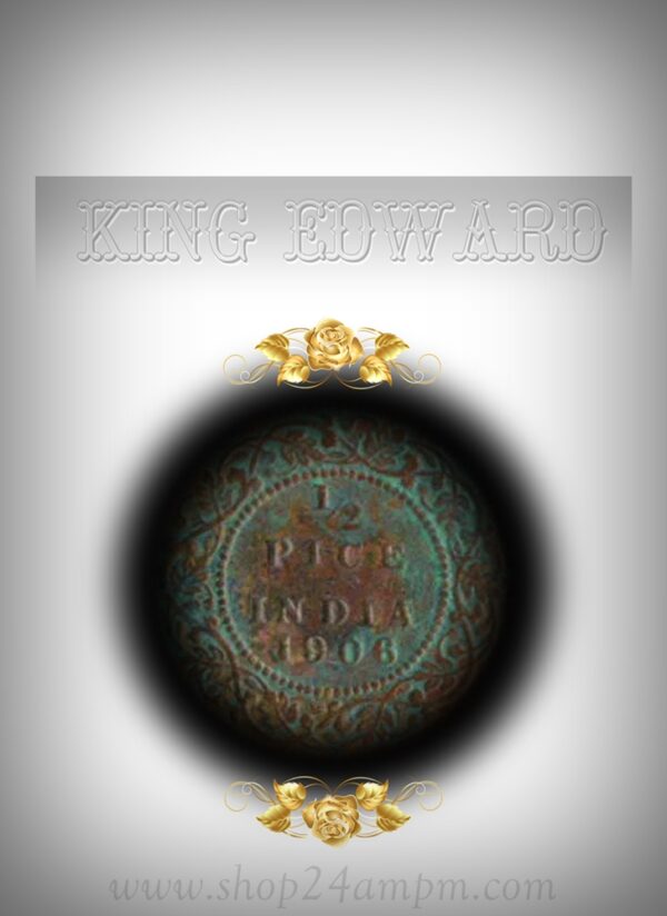 1906 Half Pice Bronze Coin King Edward VII