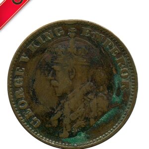 1918 George V One Quarter Anna Calcutta Mint