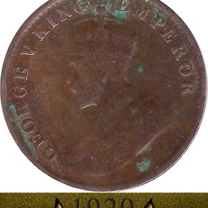 1920 One Quarter Anna George V King Emperor Calcutta Mint