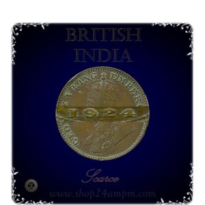1924 1/4 Quarter Anna British India King George V