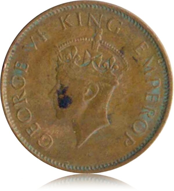 1940 1/4 Quarter Anna British India King George VI O