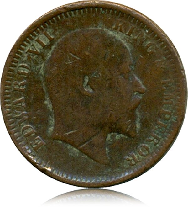 Edward VII One Quarter Anna 1903 Calcutta Mint O