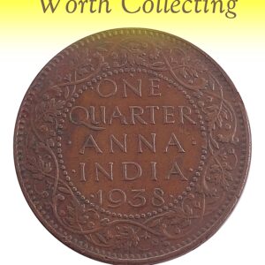 1938  1/4 Quarter Anna Coin British India King George VI 