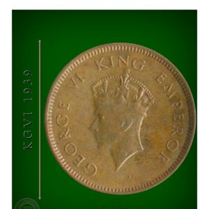 1939 1/4 Quarter Anna British India King George VI