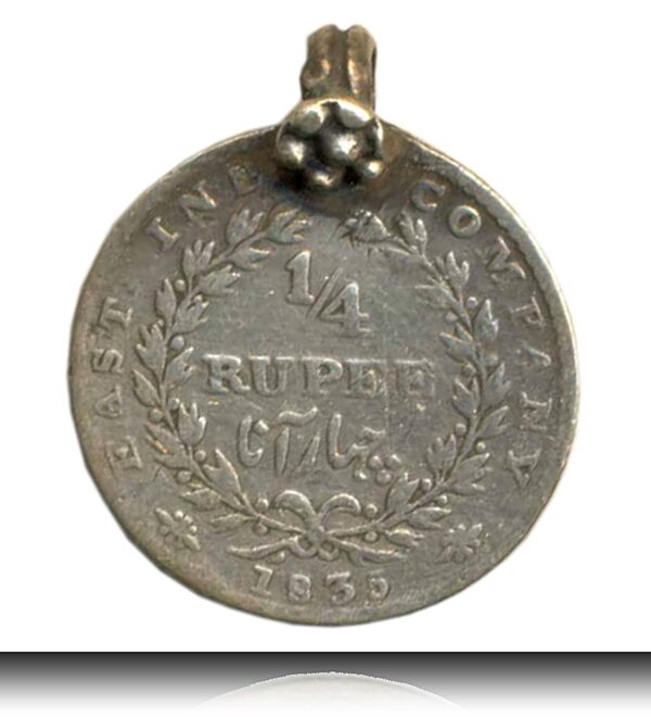 1835 1/4 Quarter Rupee King William East India Locket Coin R