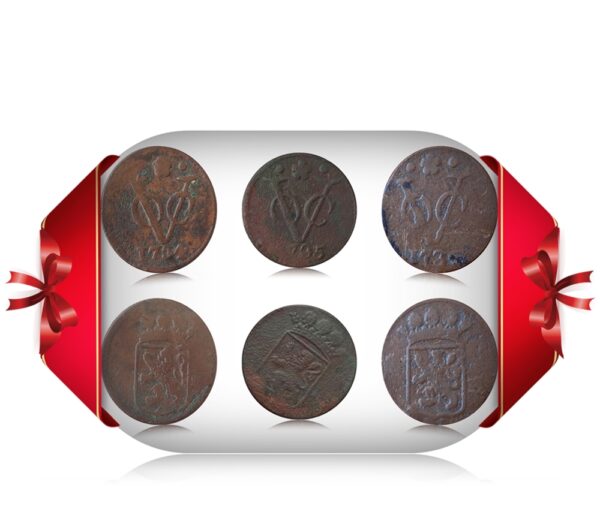 VOC 1734 1735 1736 Set of 3 Coins