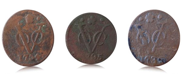 VOC 1734 1735 1736 Set of 3 Coins O
