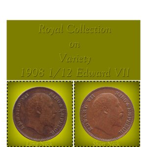 1908 British India copper coin 1 pie