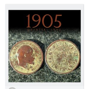 1905  1/4 Quarter Anna British India  King Edward VII 