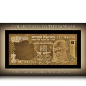 2012 10 Rupee Note L Inset Sign by Dr.Subbarao 12T 555555