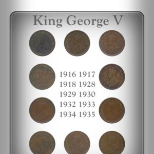 1916 1917 1918 1928 1929 1930 1932 1933 1934 1935 1 12 ANNA King George V British India Copper Coins- Value worth Collecting- Value worth Collecting