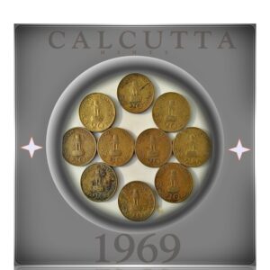 1969 20 Paise Calcutta Mints - Gandhi Coins 10 nos = Best Value Price - Worth Collecting