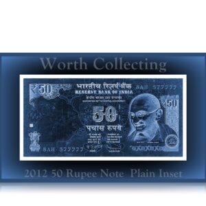 2012 50 Rupee Note Plain Inset Sign by Dr.Subbarao 577777 Worth Collecting