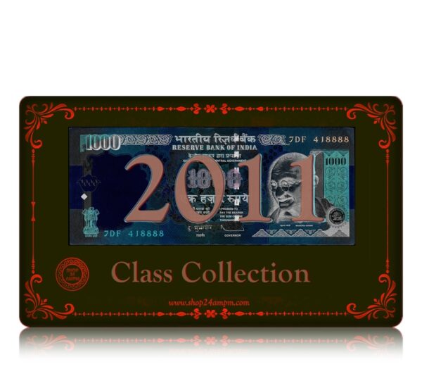 2011 Old 1000 Rupee Note with tripple Fancy Ending number sig by D Subbarao
