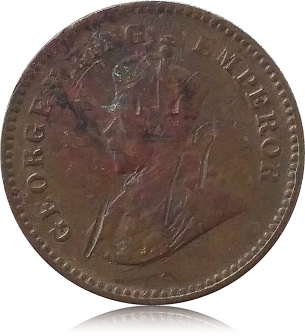 1920 1/12 Twelve Anna British India King George V Calcutta Mint - Worth Buy - Image 2