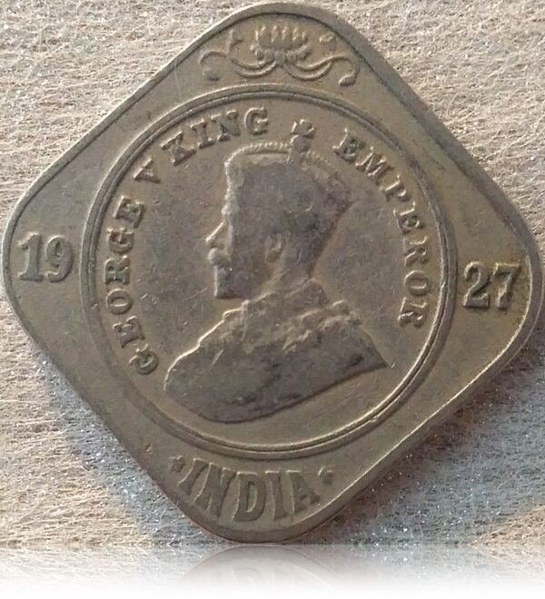 1927 2 Annas British India King George V - Best Found - Scares - Image 2