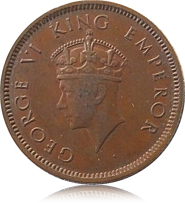 1939 1/4 Quarter Anna British India King George VI Calcutta Mint - Best Buy - Image 2