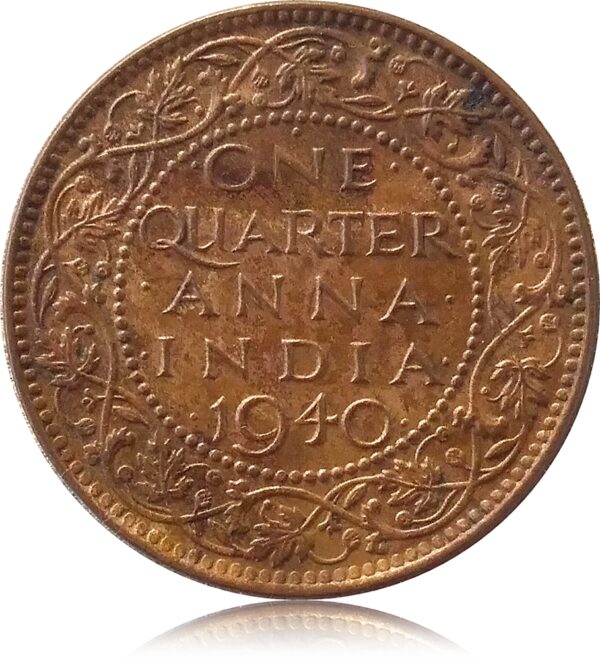 1940 1/4 Quarter Anna British India George VI Bombay Mint - Worth Collecting - Image 3