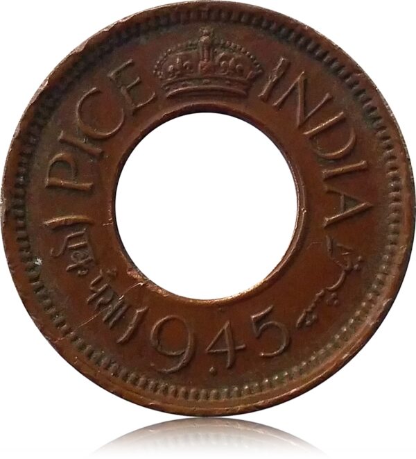 1945 1 pice British India Coin big Crown Best Online Value - Image 2