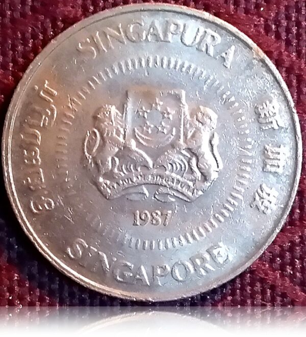 1987 50 cents Singapura Singapore coin - Worth Collecting - Image 3