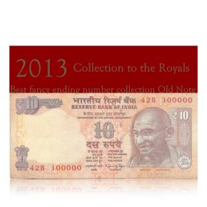 2013 Old 10 rupee Fancy number note Sign by Raghuram G Rajan D-- 42B 100000 worth Collecting