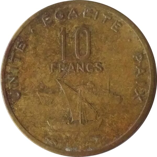 1977 10 Francs Unite Egalite - Republique De Bouti - Worth Collecting Best Buy Rare - Image 3