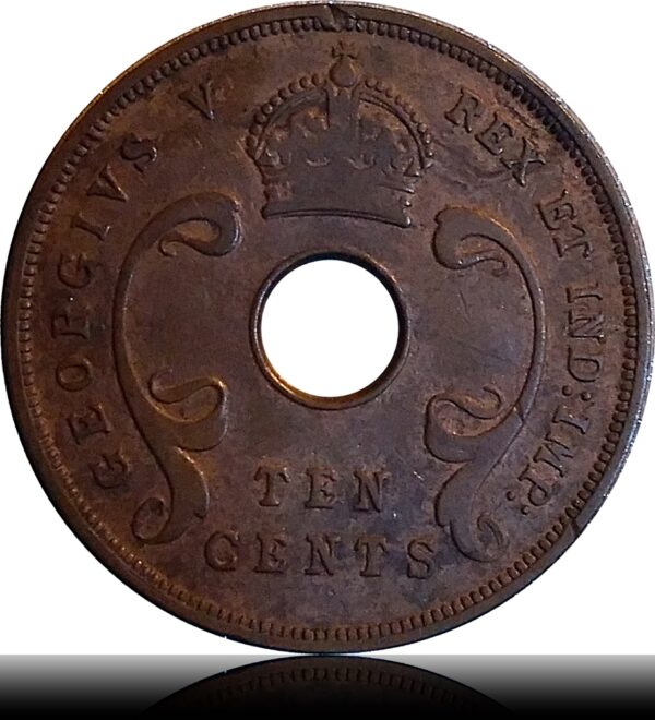 1936 10 cents East Africa King Georgeivs V R