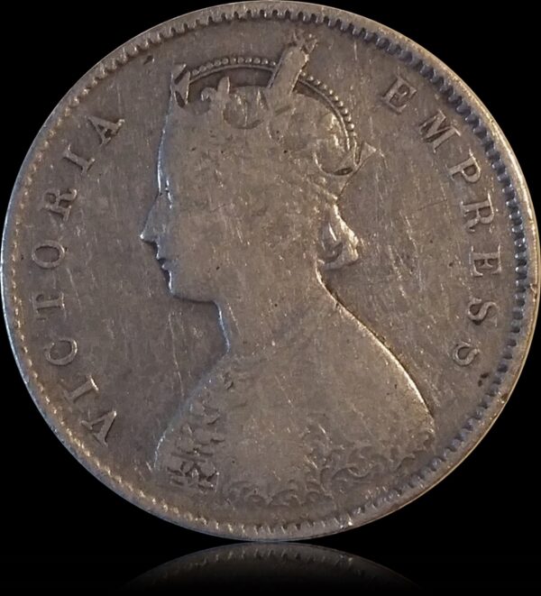 1893 1/2 Half Rupee Victoria Empress -British India Queen - Worth Buy - Image 2