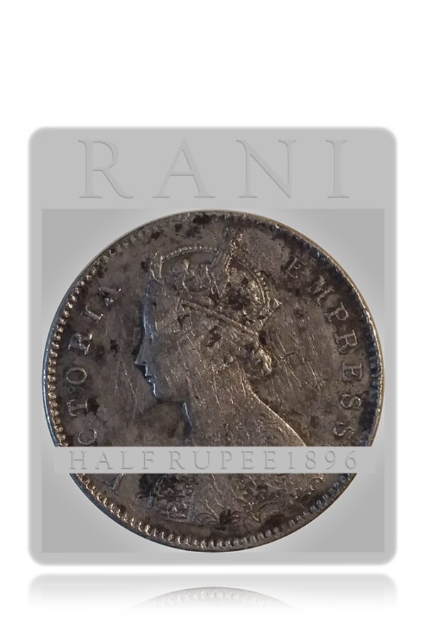 1896 Half Rupee Victoria Empress - British India Queen - Worth Buy