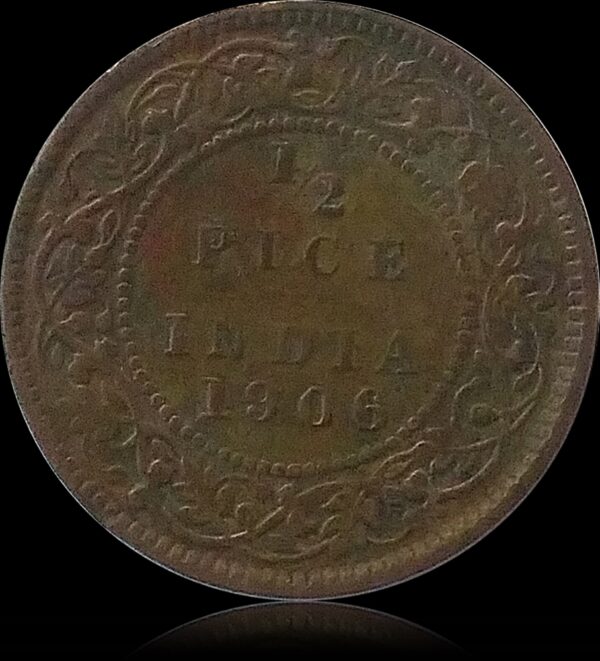 1906 1/2 Half Pice Coin King Edward VII British India - Worth Collecting - Image 3